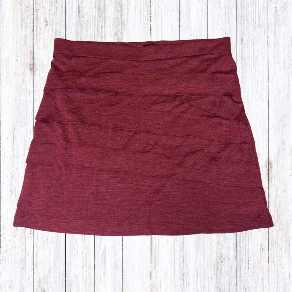 PrAna Leah Tiered Wool-Blend Skirt